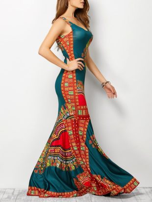 Middle East Pattern Large Bottom Dress